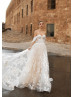 Beaded Sweetheart Neck Ivory Lace Tulle Corset Back Wedding Dress